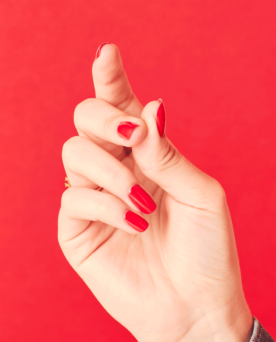 OPI Cajun Shrimp Red Nail Polish GIF