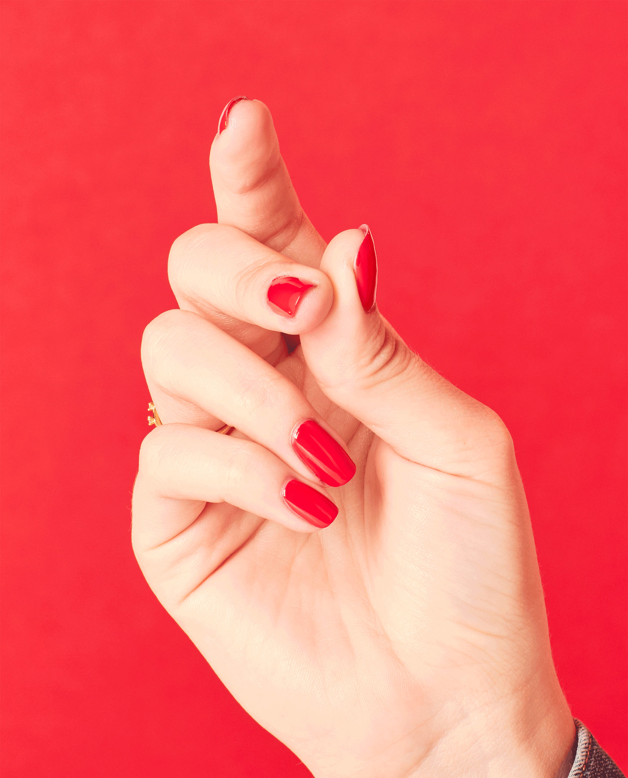 OPI Cajun Shrimp Red Nail Polish GIF